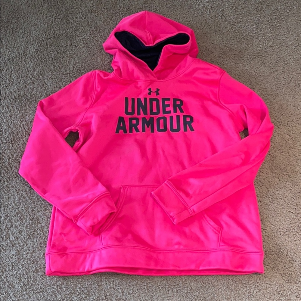 Hot pink Under Armour hoodie